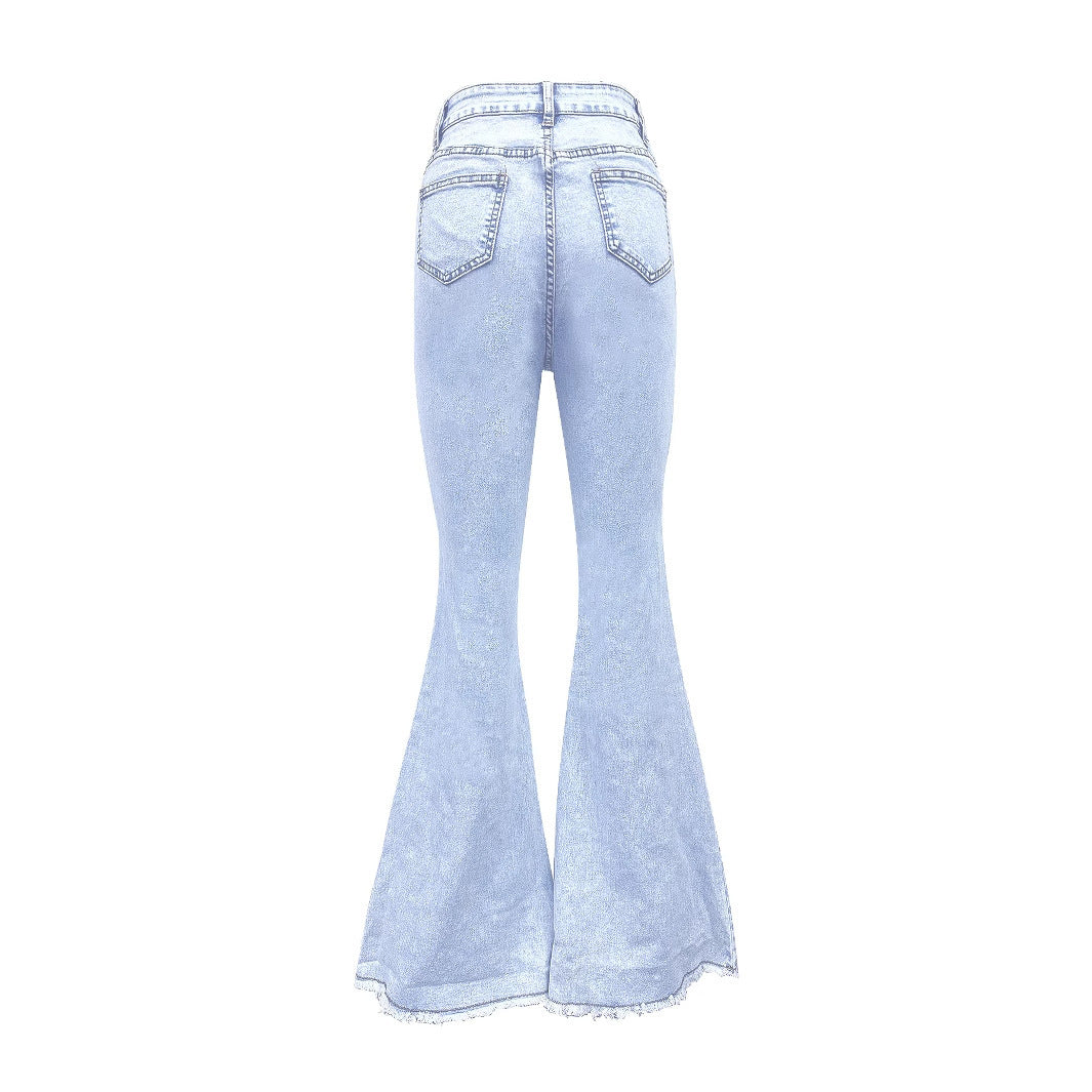 All-match Stretch Micro-nail Pearl Jeans