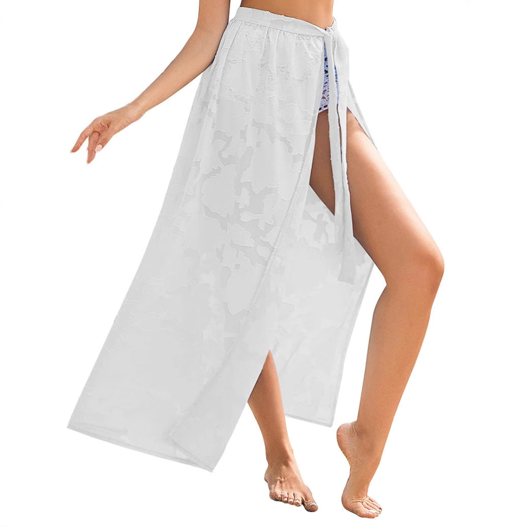 Sarong Transparent Floral Swimsuit Overskirt