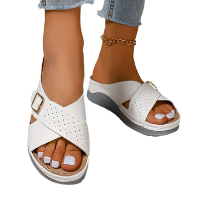 Cross Strap Beach Sandals For Women Foreign Trade Plus-size