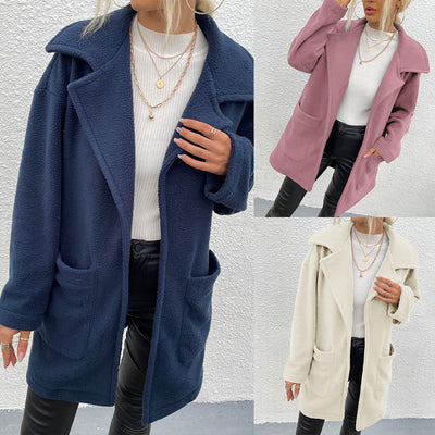 Women's Double-sided Fleece Mid-length Coat